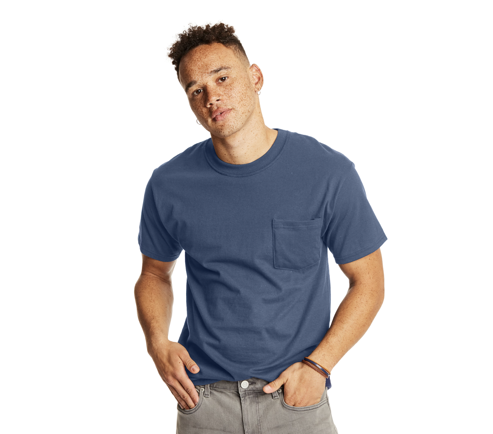 Hanes - Beefy-T® Short Sleeve Pocket T-Shirt - 5190
