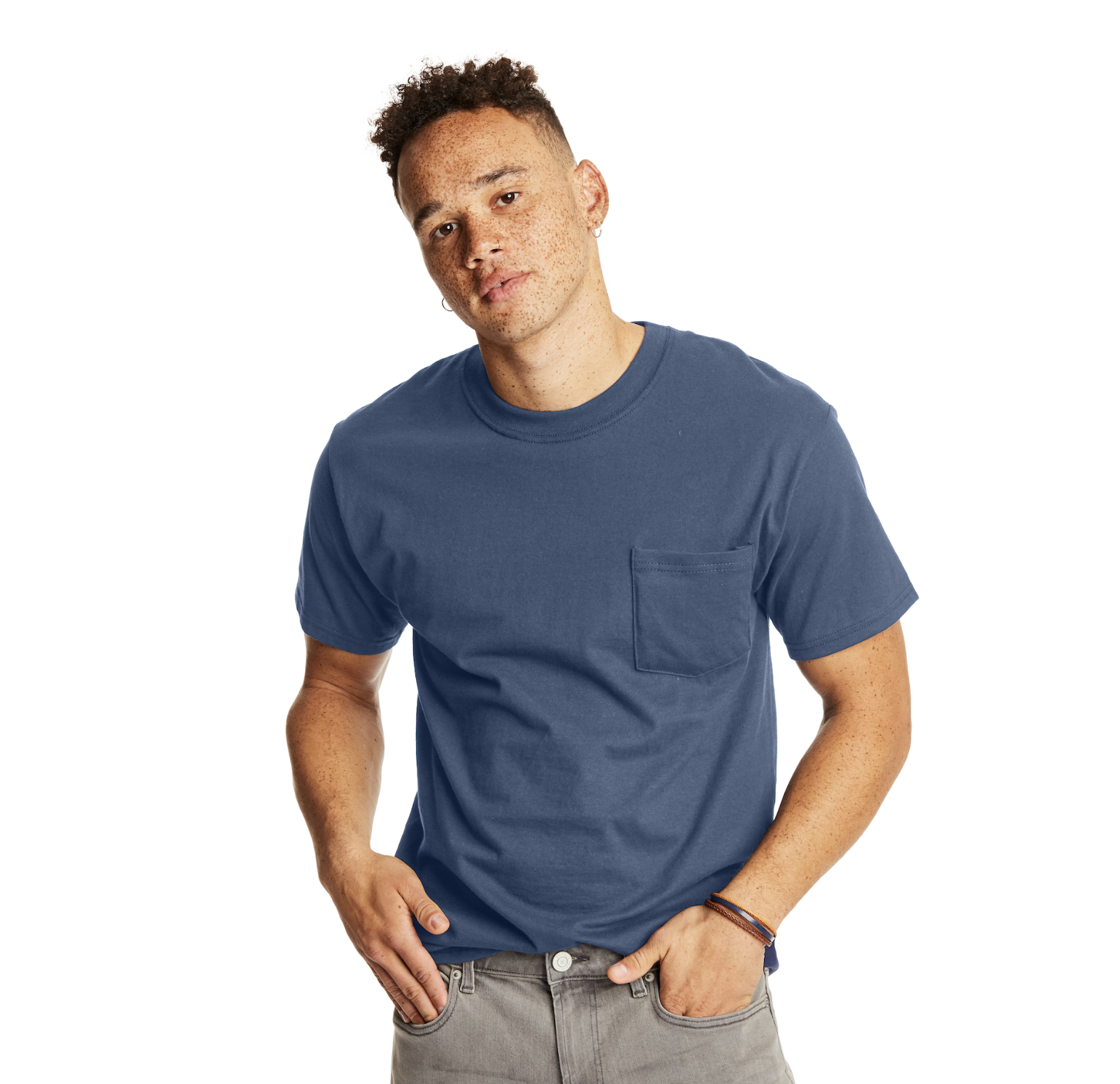 Hanes - Beefy-T® Short Sleeve Pocket T-Shirt - 5190